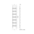 Handdukstork i stål med blandat system Made in Italy - Rom Viadurini