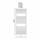 Väggmonterad handduksvärmare i rostfritt stål för badrum, 2 storlekar 391 W - Italo Viadurini