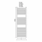 Väggmonterad handduksvärmare i rostfritt stål för badrum, 2 storlekar 391 W - Italo Viadurini