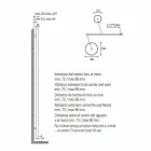 Väggmonterad handduksvärmare i rostfritt stål för badrum, 2 storlekar 391 W - Italo Viadurini