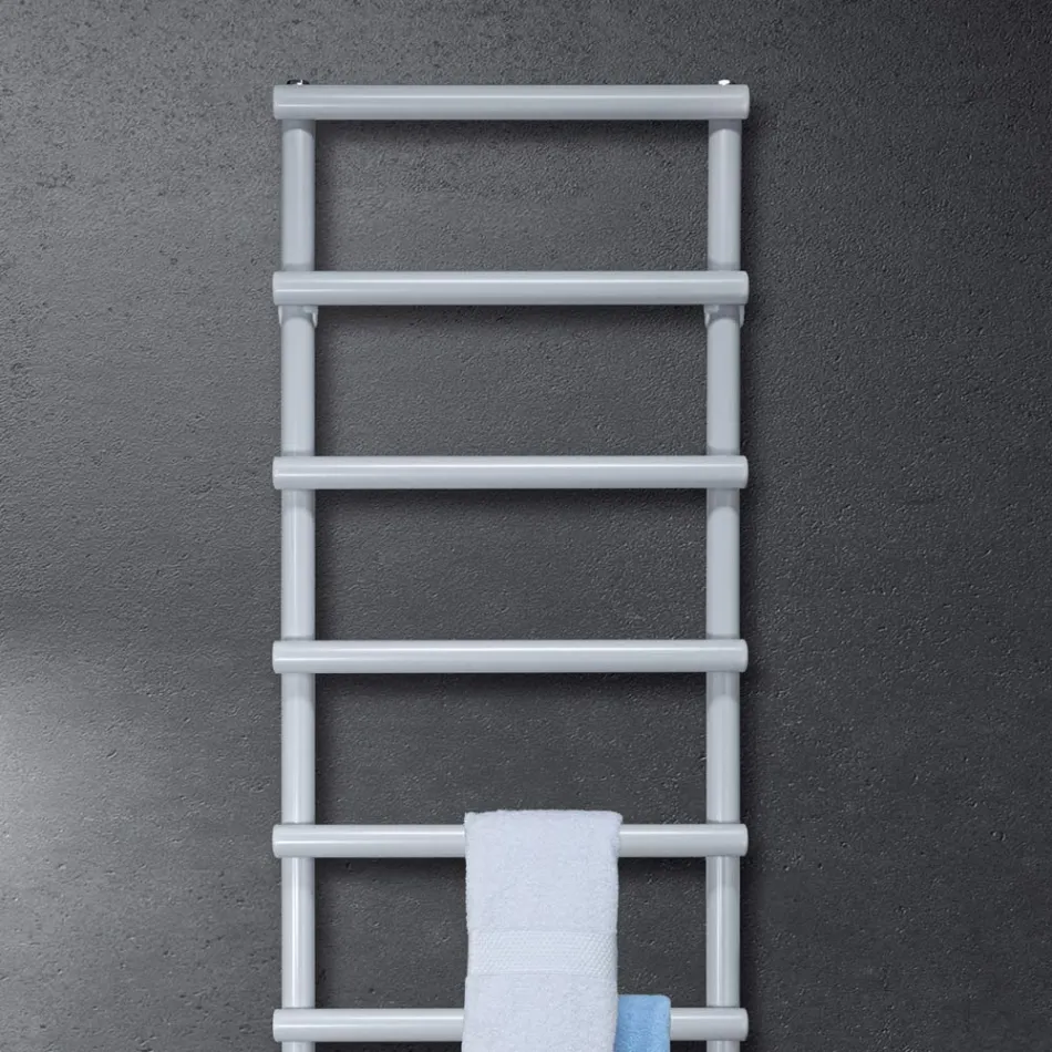 Blandad handdukstork med cirkulära element Made in Italy - Strawberry Viadurini