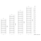 Amaretti blandad handdukstork med horisontella element Tillverkad i Italien Viadurini