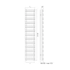 Blandad handdukstork med horisontella element tillverkad i Italien - Amaretti Viadurini