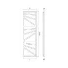 Blandad handdukstork med fyrkantiga element Made in Italy - Mandel Viadurini