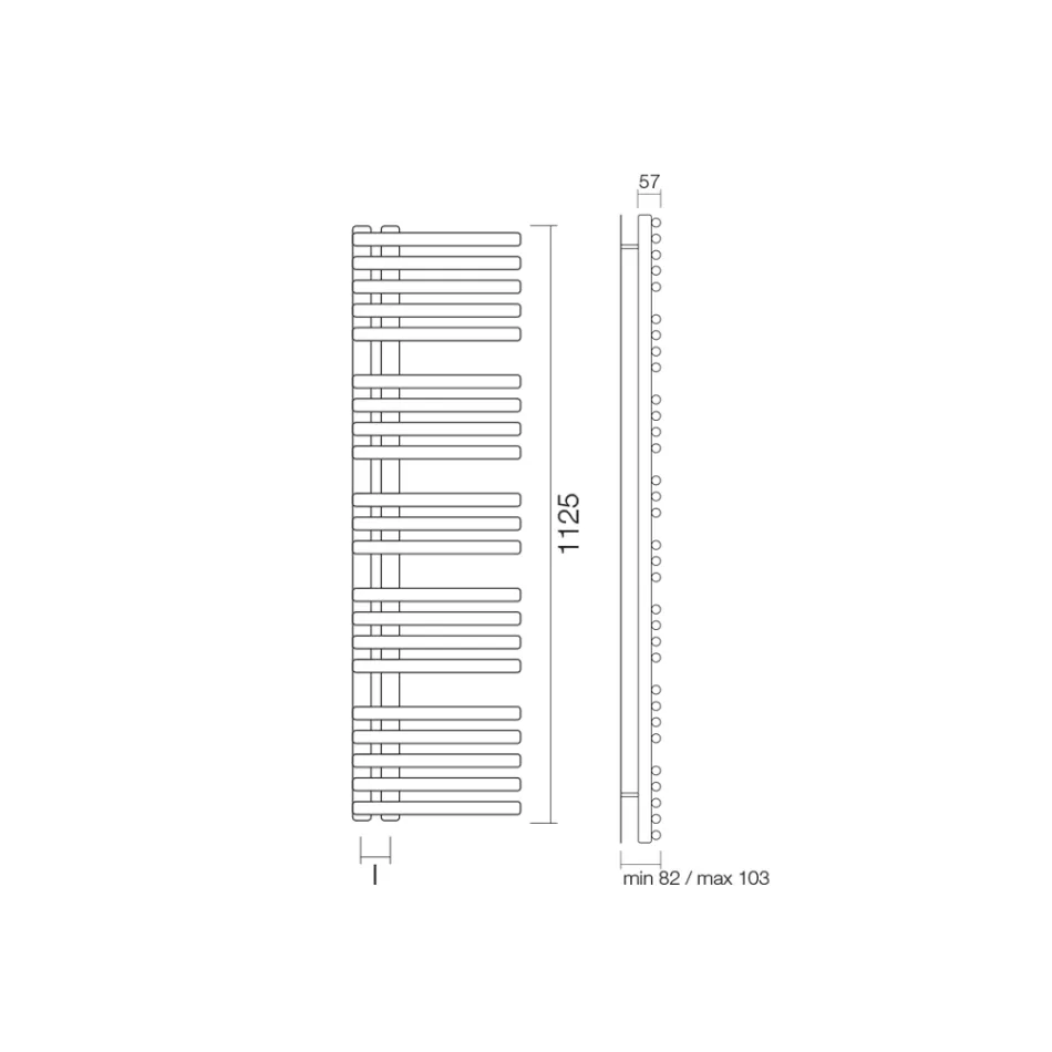Blandad handdukstork i kolstål Tillverkad i Italien - Körsbär Viadurini