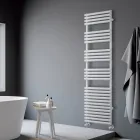 Handdukstork i blandad stål med ren vit finish, tillverkad i Italien - Citron Viadurini