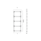 Blandad handdukstork i mässing med anslutningssfärer tillverkad i Italien - Ricotta Viadurini