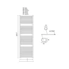 Enkel hydraulisk handdukstorkare i kolstål Rost Tillverkad i Italien - Alan Viadurini