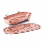 Bordskål för kopparkrukor Tillverkad i Italien 45x23 cm - Mariaelena Viadurini