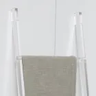 Genomskinlig Akrylkristall Badrumshanddukshållare Stege - Smart Viadurini