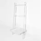 Vit plexiglas handduksstege tillverkad i Italien - Jamira Viadurini