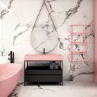 Elektrisk handdukstorkare Stege Rund Färgat Stål Tillverkat i Italien - Kedja Viadurini