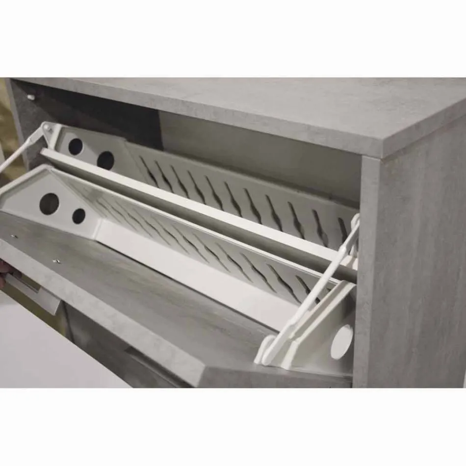 Sitover tvåradiga rampljuset i melamin Cleaf cement Senis Viadurini