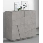 Hög eller låg skohylla i hållbar trädesign med 2 eller 4 dörrar - Fjona Viadurini