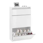 Skoskåp Vit eller Antracit 3 Dörrar Hållbar Trädesign - Emanuelito Viadurini