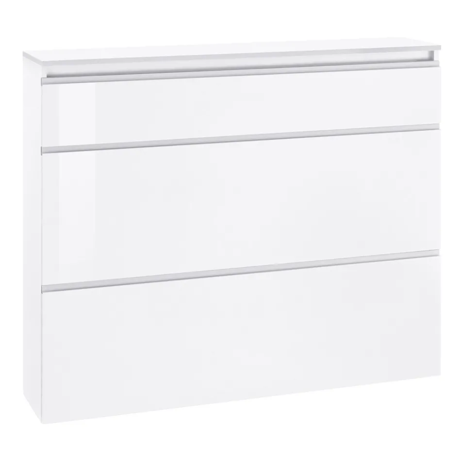 Skoskåp Vit eller Antracit 3 Dörrar Hållbar Trädesign - Emanuelito Viadurini