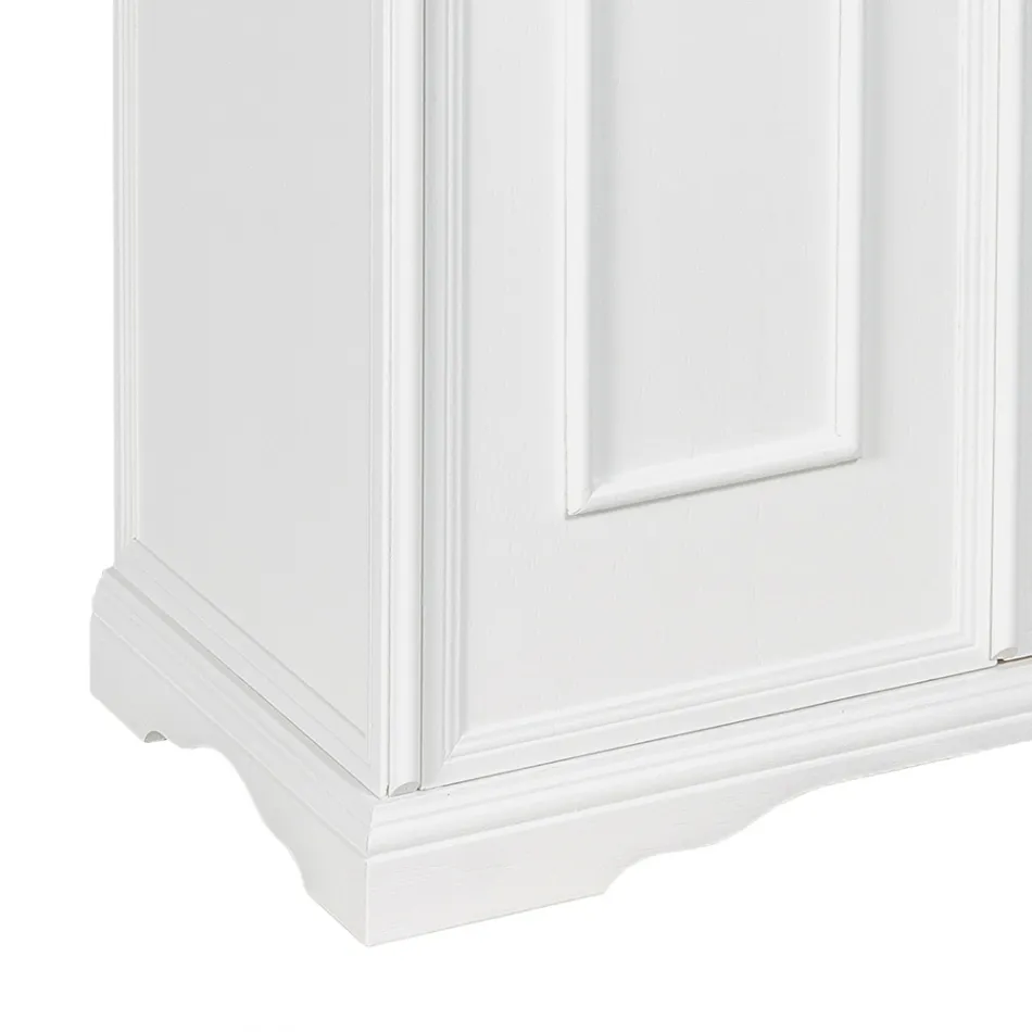 Skoskåp med 1 låda och 2 trädörrar Made in Italy - Lasa Viadurini