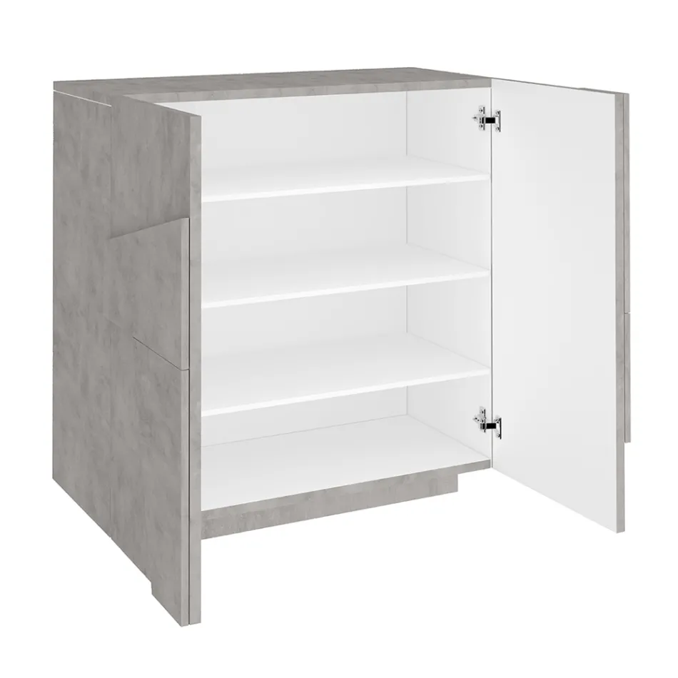 Skoskåp inomhus med 2 melamindörrar Tillverkat i Italien - Naditza Viadurini