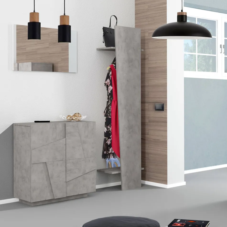 Skoskåp inomhus med 2 melamindörrar Tillverkat i Italien - Naditza Viadurini