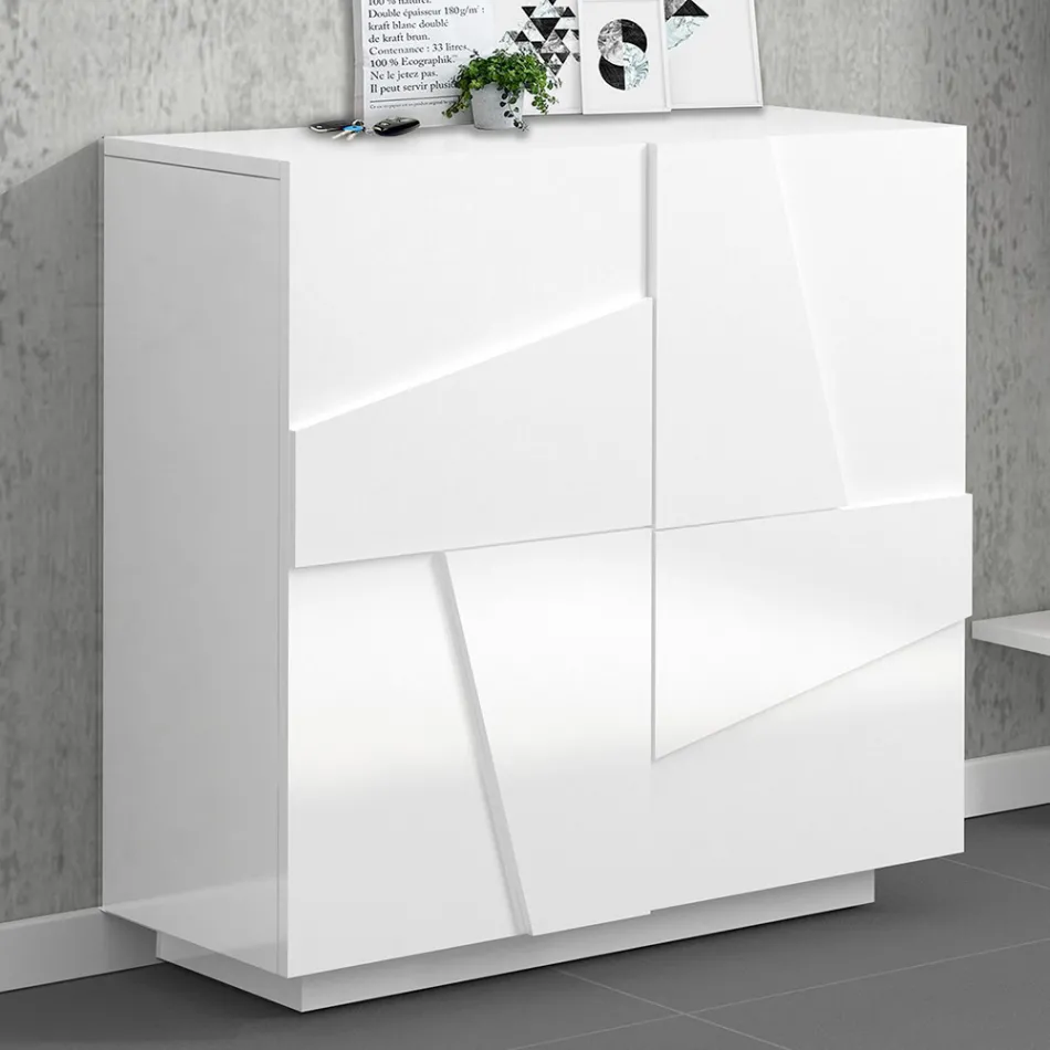 Skoskåp inomhus med 2 melamindörrar Tillverkat i Italien - Naditza Viadurini