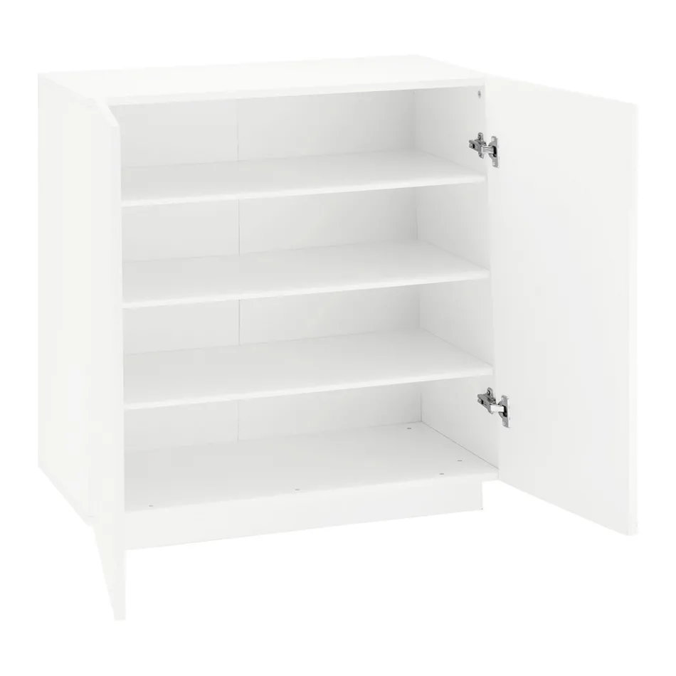 Skoskåp för vardagsrum med 2 dörrar i melamin Tillverkat i Italien - Popilio Viadurini