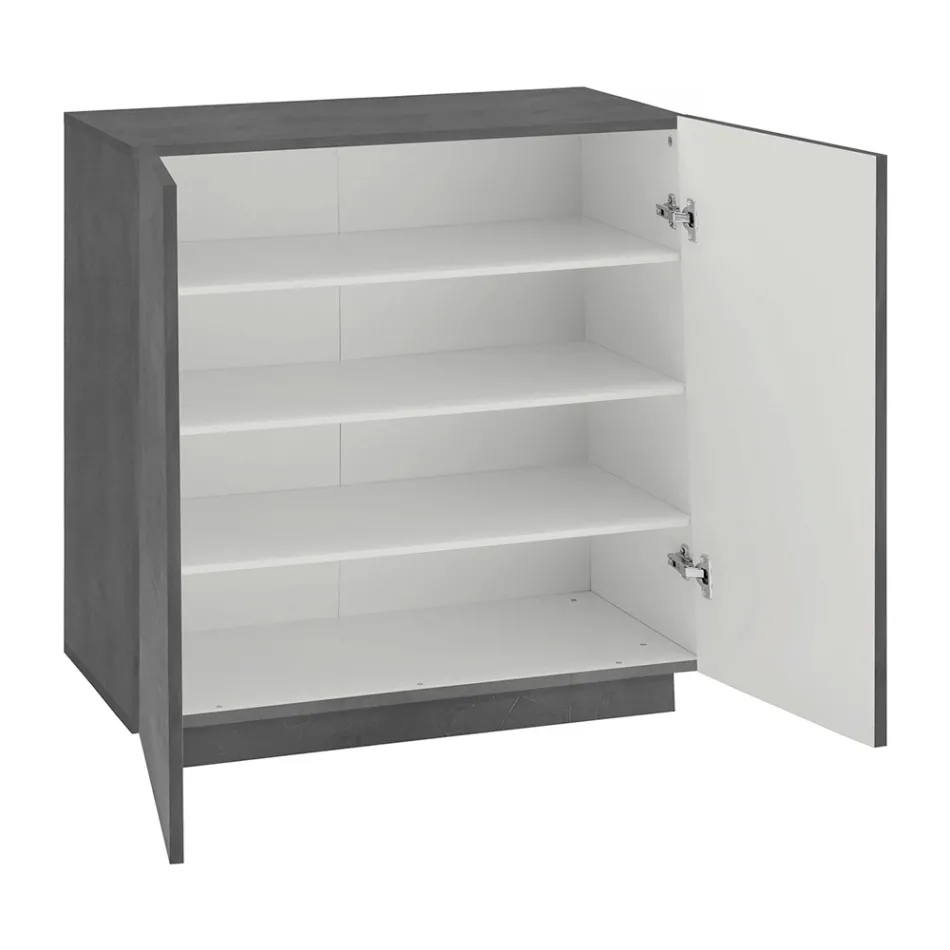 Skoskåp för vardagsrum med 2 dörrar i melamin Tillverkat i Italien - Popilio Viadurini