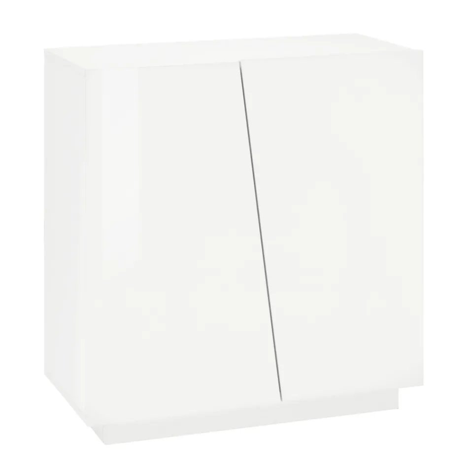 Skoskåp för vardagsrum med 2 dörrar i melamin Tillverkat i Italien - Popilio Viadurini