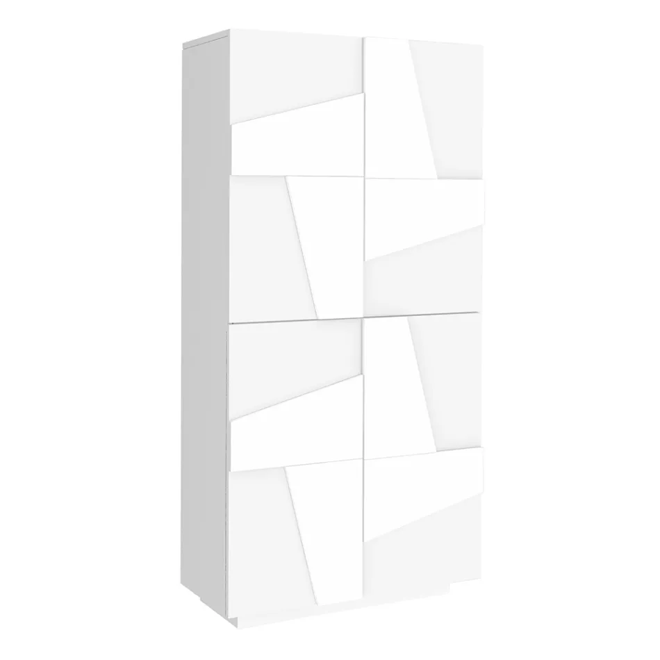 Skoskåp i melamin inomhus med 4 dörrar Tillverkat i Italien - Naditza Viadurini