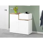 Entréskoställ 3 eller 4 dörrar i vitt trä och skiffer eller lönn - Tiscali Viadurini