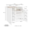 Entréskoställ 3 eller 4 dörrar i vitt trä och skiffer eller lönn - Tiscali Viadurini