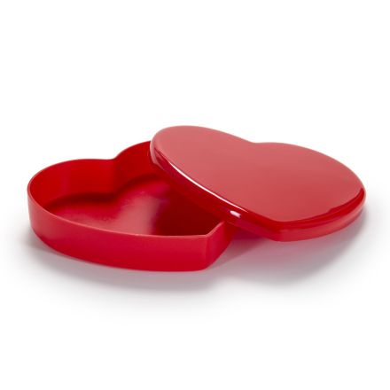 Hjärtformad förvaringslåda i plexiglas tillverkad i Italien - Heartbox Viadurini