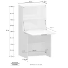 Modernt vitt väggskrivbord i polerat trä italiensk design - Ghero Viadurini