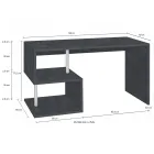 Skrivbord i vitt eller skiffer i italiensk designträ 3 storlekar - Michel Viadurini