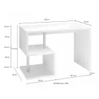 Skrivbord i vitt eller skiffer i italiensk designträ 3 storlekar - Michel Viadurini