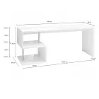 Skrivbord i vitt eller skiffer i italiensk designträ 3 storlekar - Michel Viadurini