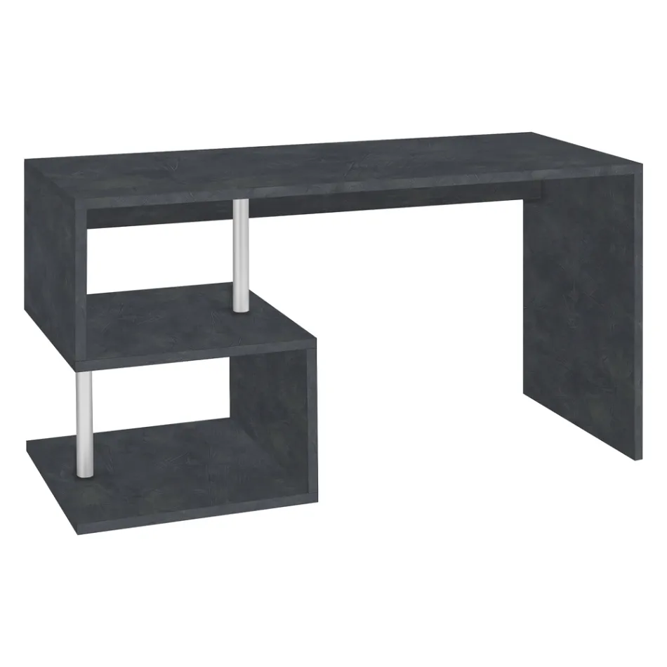 Skrivbord i vitt eller skiffer i italiensk designträ 3 storlekar - Michel Viadurini