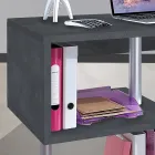 Skrivbord i vitt eller skiffer i italiensk designträ 3 storlekar - Michel Viadurini