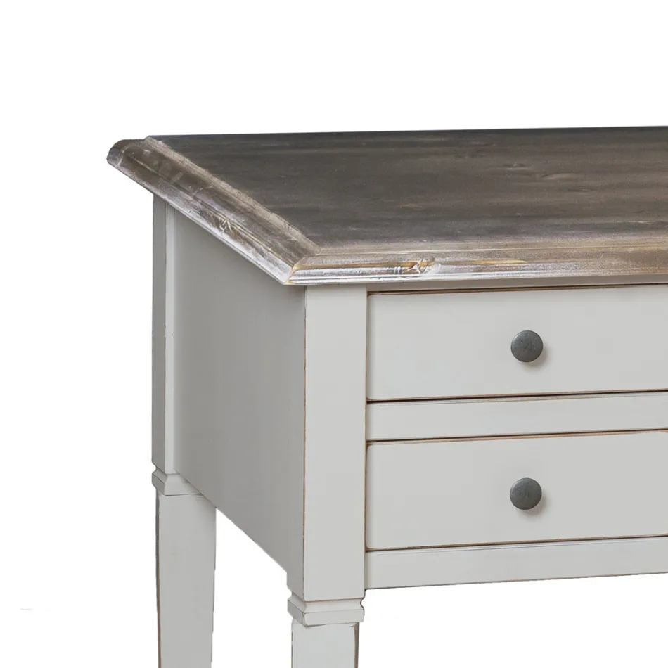 Skrivbord med 5 lådor i massivt trä Tillverkat i Italien - Fontus Viadurini