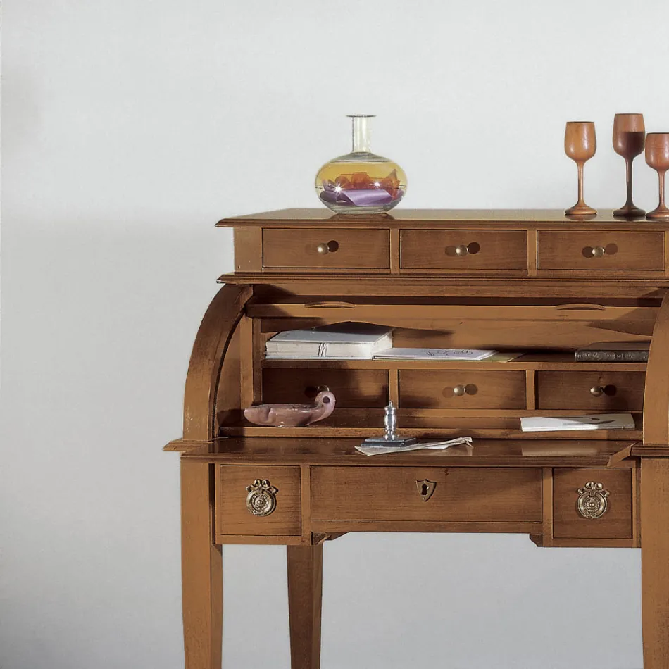 Skrivbord med 6 externa lådor, 3 invändiga lådor och 1 fack tillverkat i Italien - Marte Viadurini