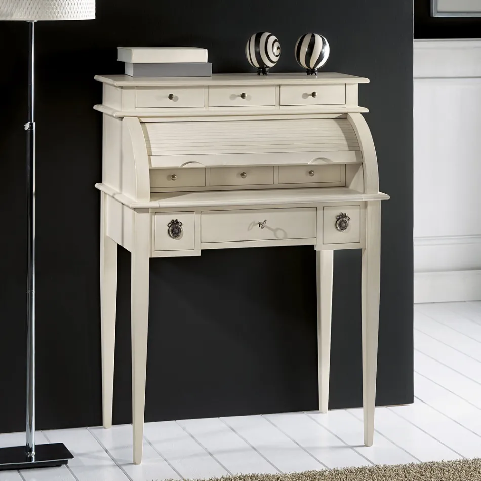 Skrivbord med 6 externa lådor, 3 invändiga lådor och 1 fack tillverkat i Italien - Marte Viadurini