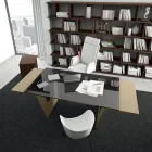 Skrivbord med glasskiva Andrea Stramigioli - Frafalla Viadurini