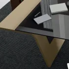 Skrivbord med glasskiva Andrea Stramigioli - Frafalla Viadurini