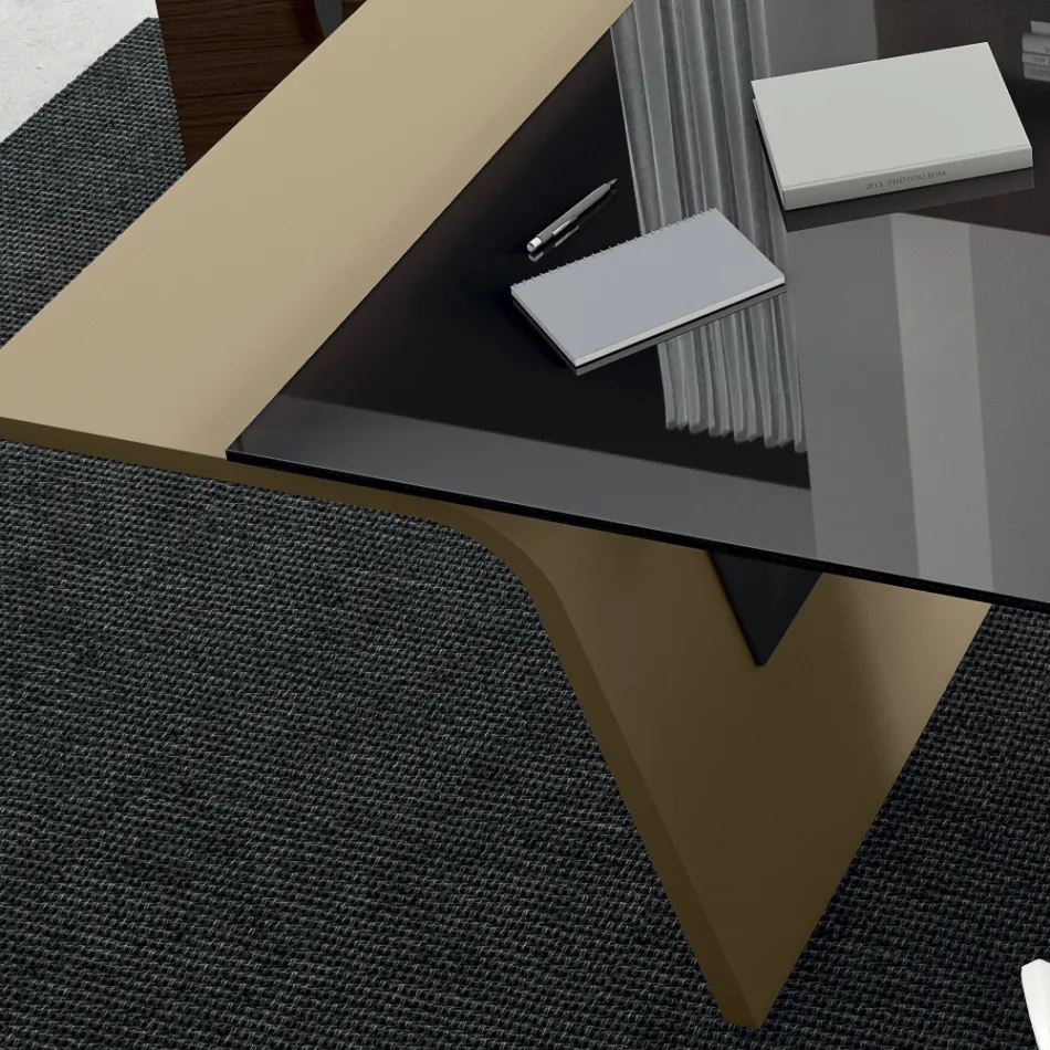 Skrivbord med glasskiva Andrea Stramigioli - Frafalla Viadurini