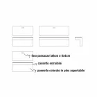 Väggdisk i melamin och metall med låda tillverkad i Italien - kisel Viadurini