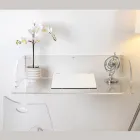 Otilia väggskrivbord i plexiglas med minimalistisk design, tillverkat i Italien Viadurini