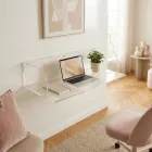Otilia väggskrivbord i plexiglas med minimalistisk design, tillverkat i Italien Viadurini