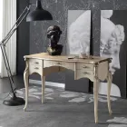 Lyxigt skrivbord i trä med 5 lådor i vardagsrum tillverkat i Italien - Caligola Viadurini