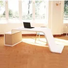 Kontorsbord med trä byrå tillverkad i Italien, Terralba Viadurini