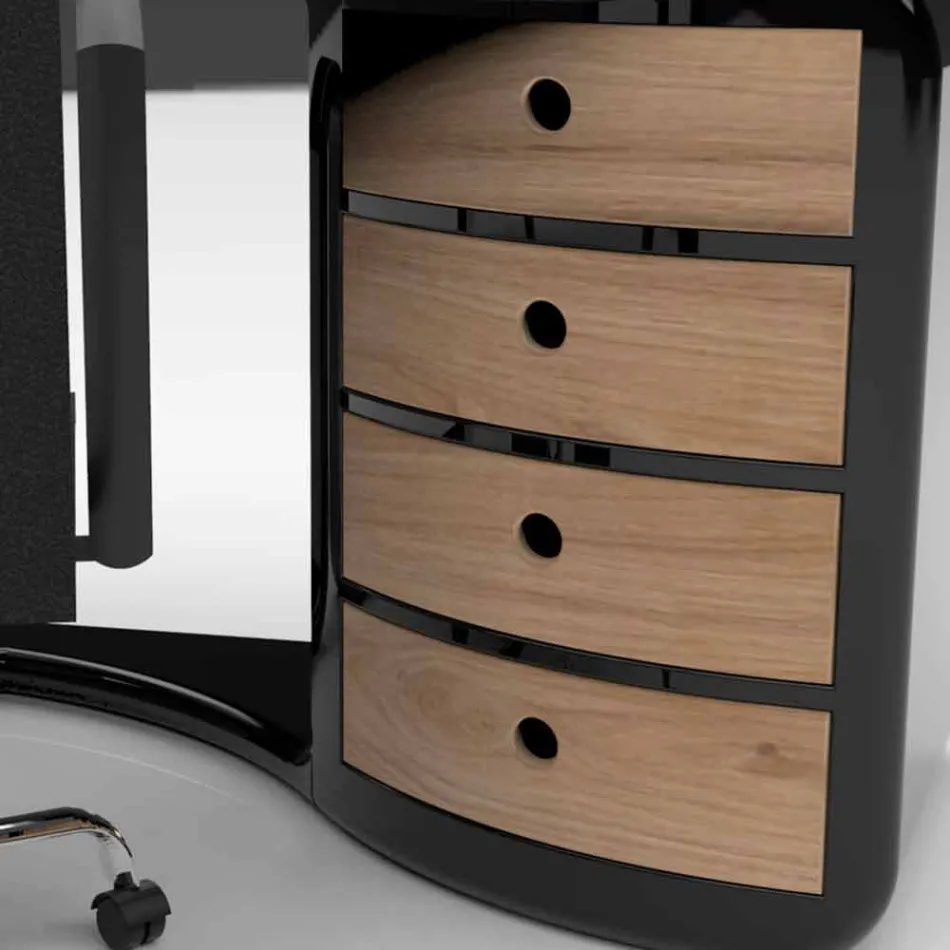 Design skrivbord med lådor gjorda i Italien, Milazzo Viadurini