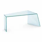 Kontorsskrivbord för modern design Extralight Glass tillverkat i Italien - Rosalia Viadurini